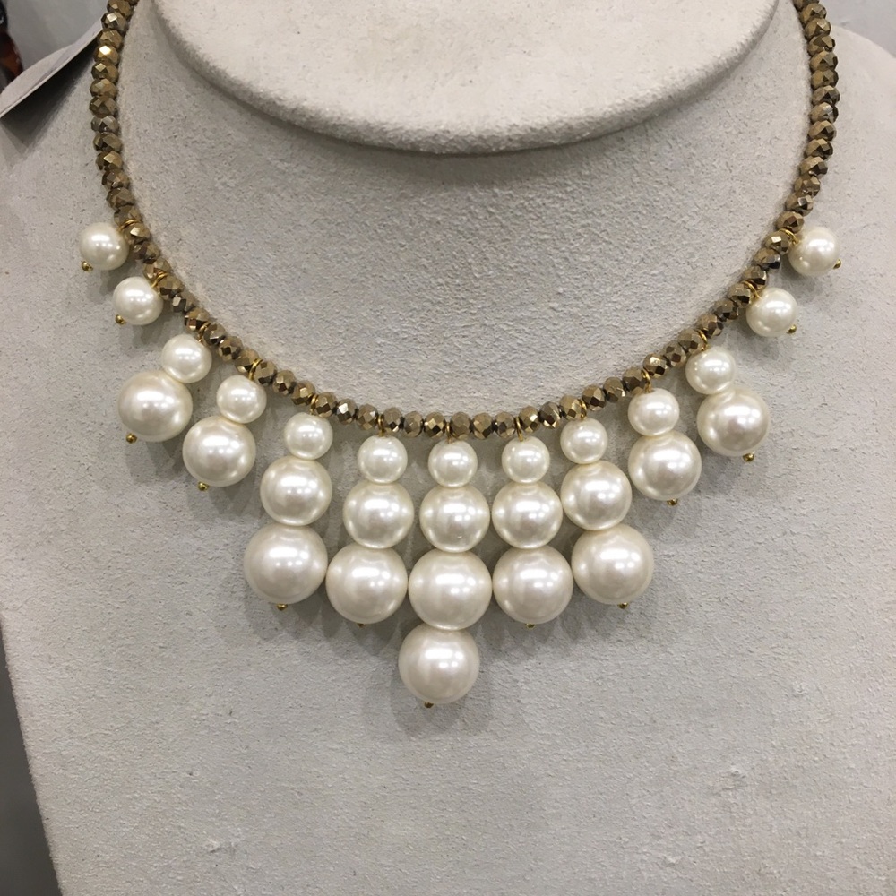 🔥Glass pearls & sparkly  beads necklace